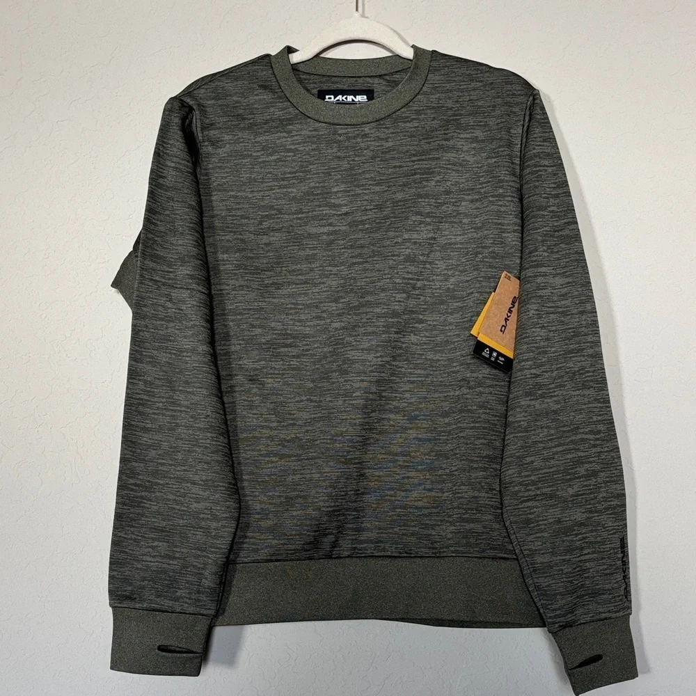 NWT Dakine Men's Sport Crewneck sweatshirt in Olive green and gray shades.Size L